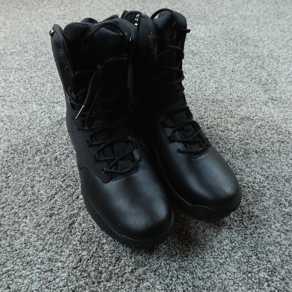 NEW Under Armour Boots Mens 13 Black UA Stellar Zip Waterproof Tactical Combat